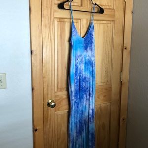 Lovestitch tie dye blue maxi dress. Size small